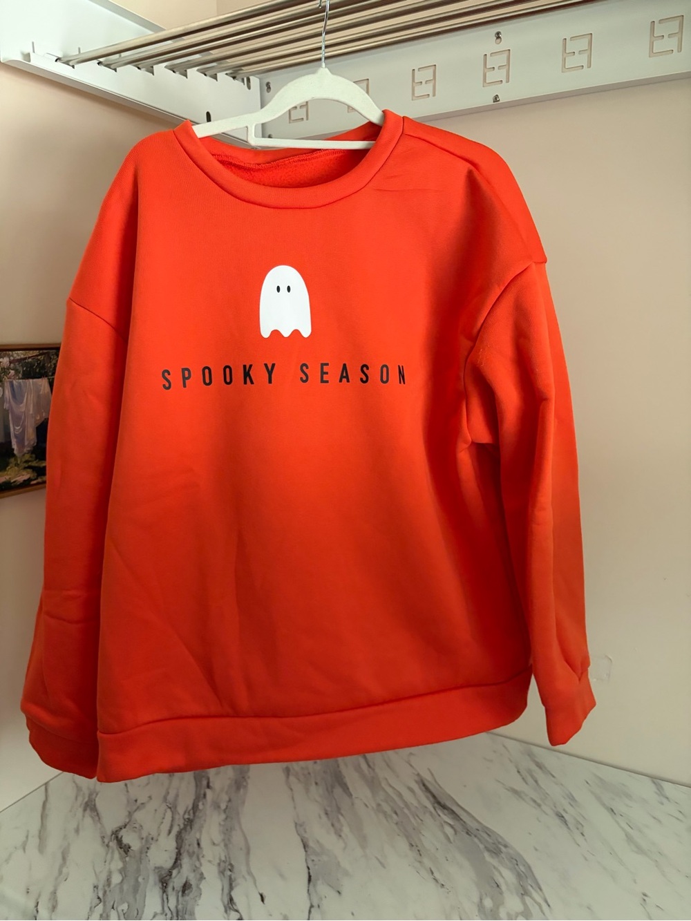 SHEIN Orange 'Spooky Season' Crewneck Sweatshirt